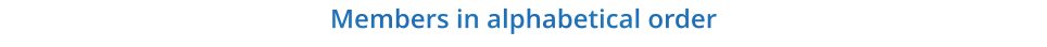 Members in alphabetical order